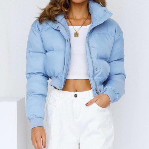 收腰保暖面包服短款棉衣外套