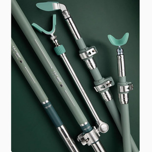 威宝莱天青碳素外锁炮台竿挂多功能超轻钓箱竿架台钓鱼竿支架杆