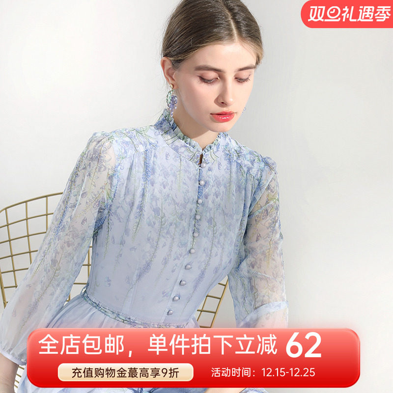 未风雪纺连衣裙气质显瘦