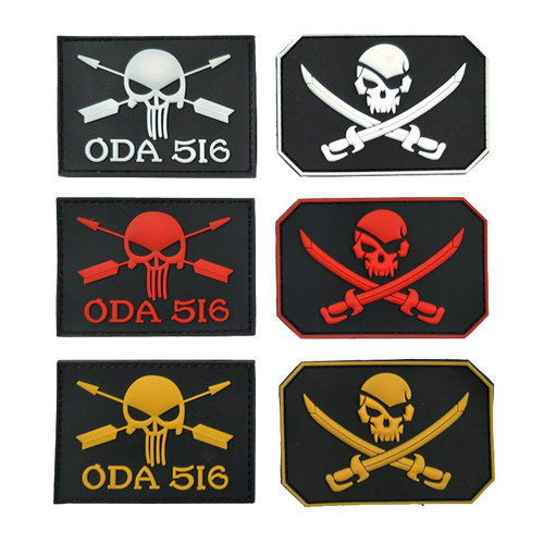 3D PVC美国海陆战队DEVGRU NSWDG斯巴达战术士气章海盗旗徽章现货