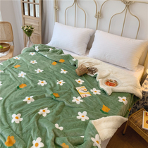 Girl's heart lamb blanket net red warm sofa cover blanket ins wind strawberry pattern blanket photo decoration blanket