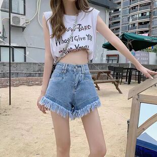 广东十三行牛仔裤短裤女夏季2025新款爆款裤子大码胖mm薄款五分裤