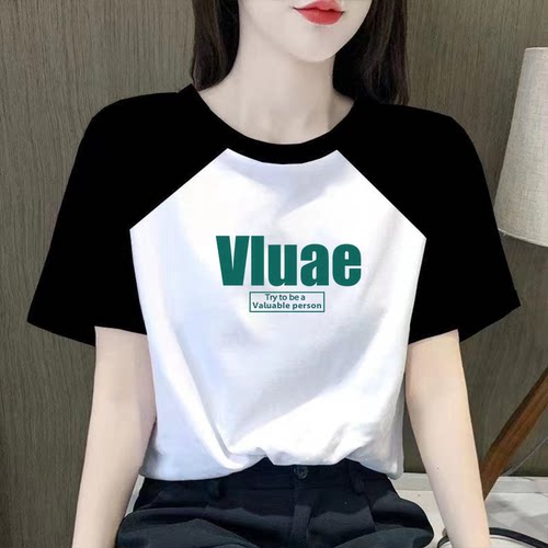 山东青岛即墨短袖卫衣女款纯棉2025广东市十三行t恤女装虎门高货