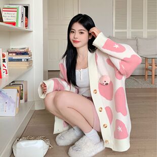 女新款欧洲站大朗独特小个子正品深秋毛衣大佬外套不起球初冬上衣