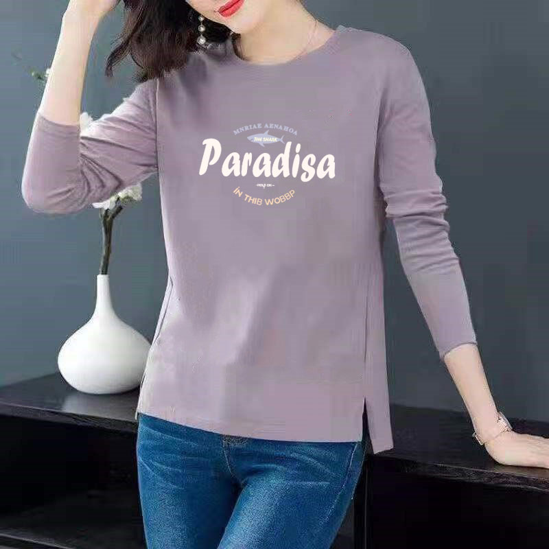 广东广州守秀十三行长袖t恤女2024春秋季新款韩版杭州四季青女装