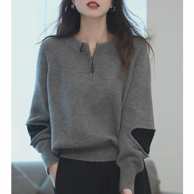 大狼毛衣女大郎大狼毛衣打衣衫女秋冬女士大郎的大浪不起球毛织