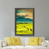 diy数字油画手工填色风景丙烯治愈油彩装 饰手绘填充玄关远山画画