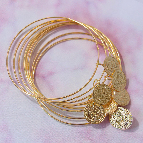 古风古典舞敦煌飞天多层金币手环