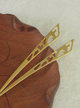 古风仿金色唐兰发簪小刀飞镖簪古装剧道具侠客游侠头饰女伴男发钗