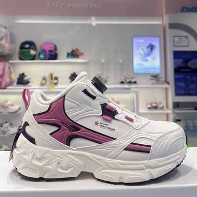 专柜正品江博士2025年冬款三段女童休闲运动鞋保暖高帮鞋轻防滑