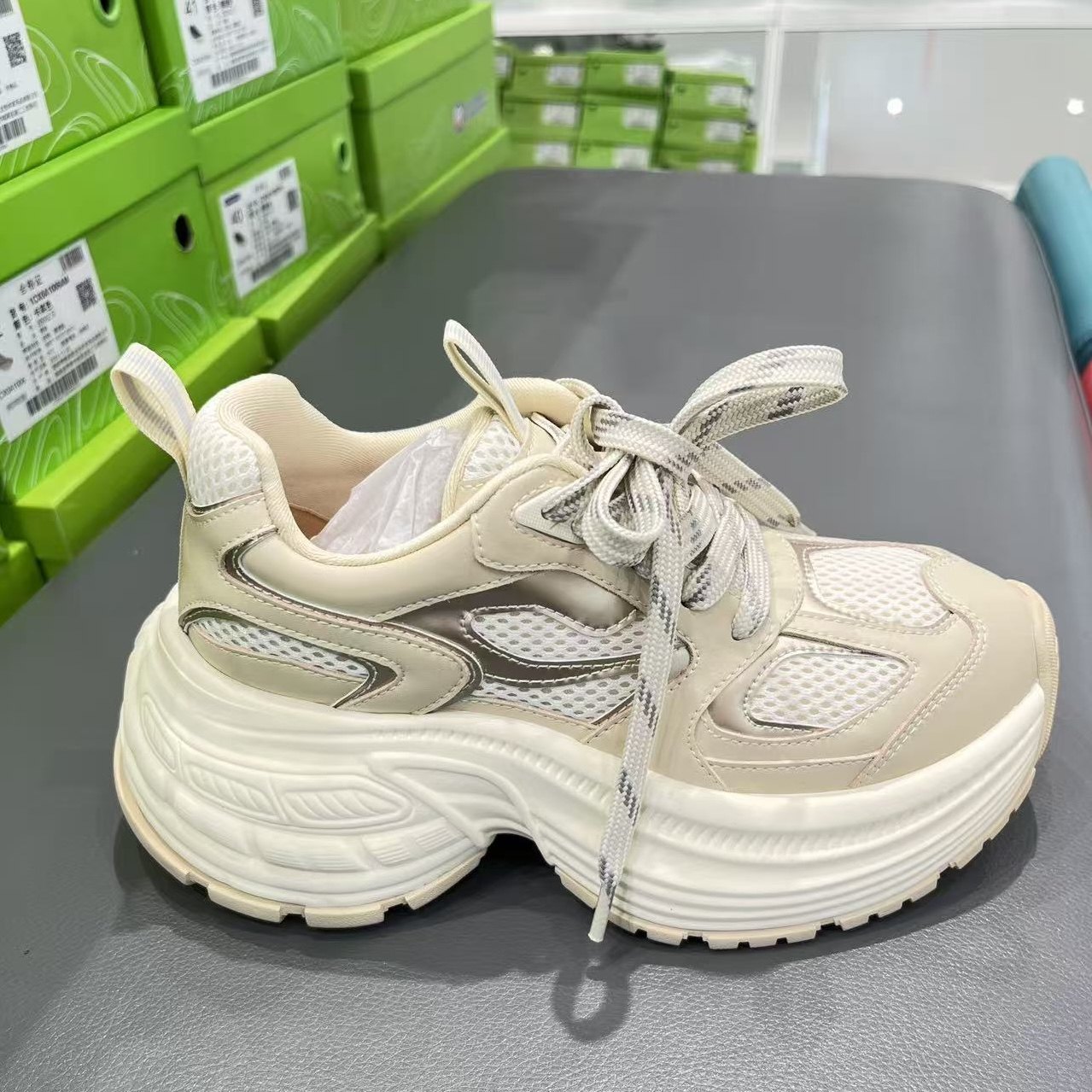 专柜正品江博士26年春夏季女鞋运动鞋老爹鞋超轻透气 1W50B1016BW,女鞋,老爹鞋,淘宝优惠券,粉丝福利购,淘宝优惠卷