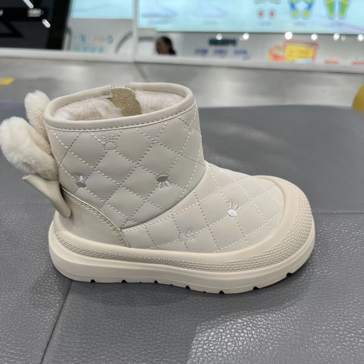 专柜正品江博士25冬女童加绒保暖棉靴雪地靴学步鞋1B14A4108AW4A