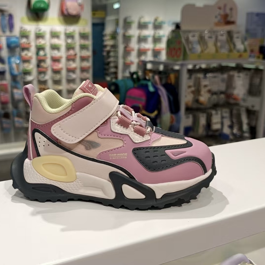 专柜正品江博士2025年冬款二段女童休闲运动鞋保暖高帮鞋轻防滑