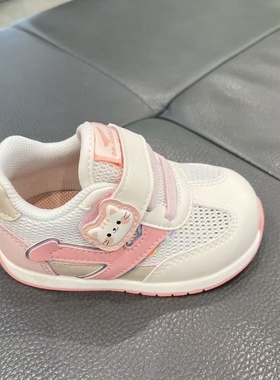 专柜正品江博士2026春一段步前鞋女宝网面透气学步鞋1B13B1052BW0