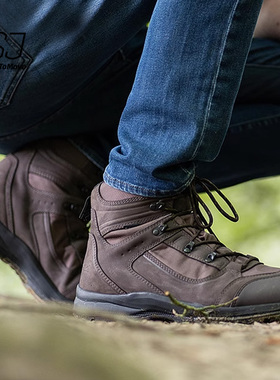 SJ男/女高帮徒步鞋 牛皮防水透气中性款户外靴子情侣鞋SIERA