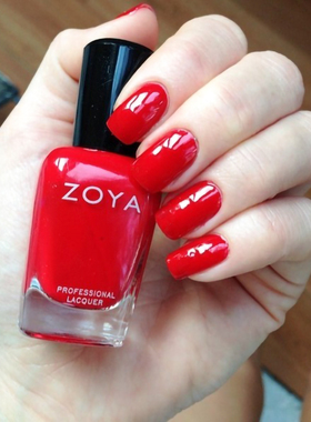 ZOYA指甲油10free配方zp552 亮红色sooki冷调樱桃红奶油色显白色