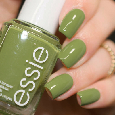 essie绿色草绿704油性指甲油免烤