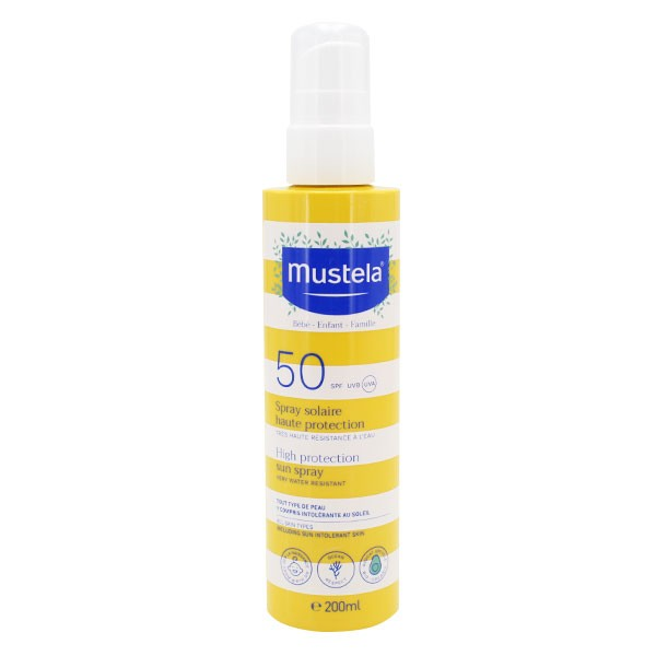 法国原装Mustela妙思乐婴儿童高效防晒喷雾乳SPF50+ /200ml