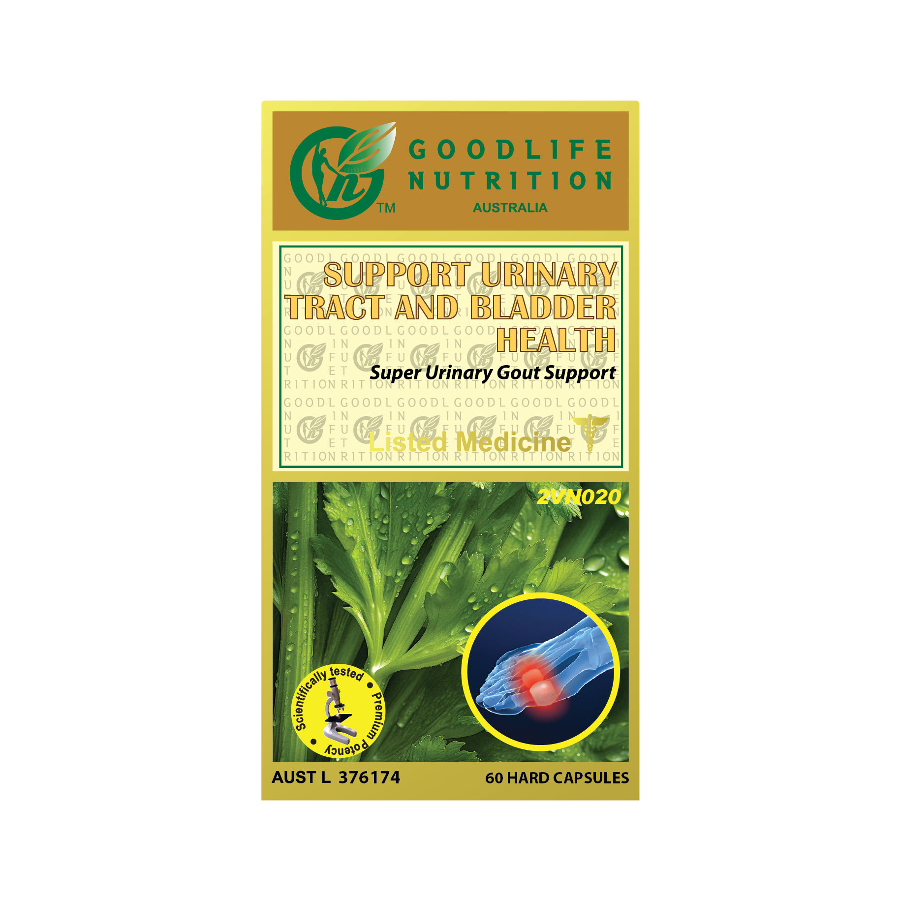 澳洲原装进口GOODLIFE NUTRITION膀胱胶囊 营养 90粒正品