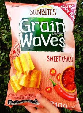 澳洲原装进口sunbites grain waves全麦谷物低脂薯片零食六种口味
