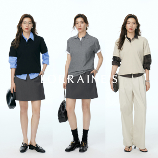 进口棉SORONA休闲老钱风POLO短袖 知识分子MIU风 T恤 不tui不换