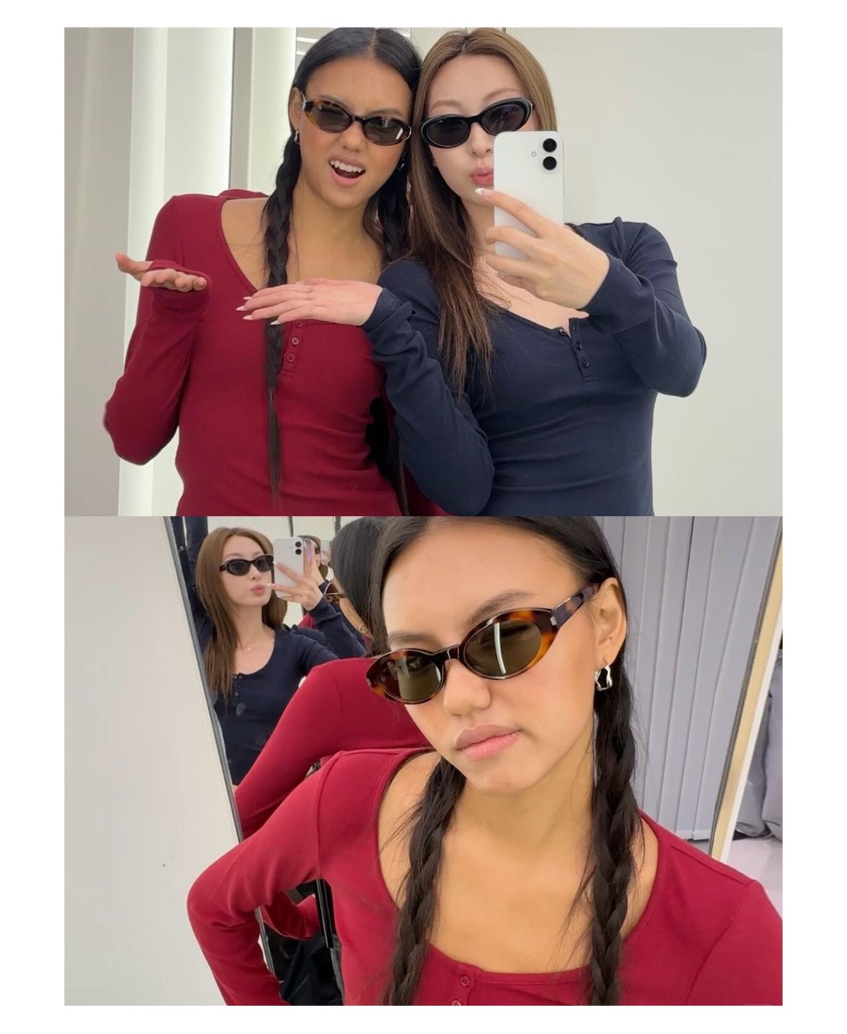 现货 WEEEECHAN次日早晨 亨利领U形沙漏长袖T恤美式复古修身上衣