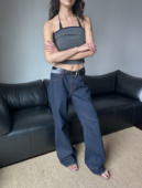 WEEEECHAN次日早晨｜红色缝线直筒原牛牛仔裤 TEA 01原牛