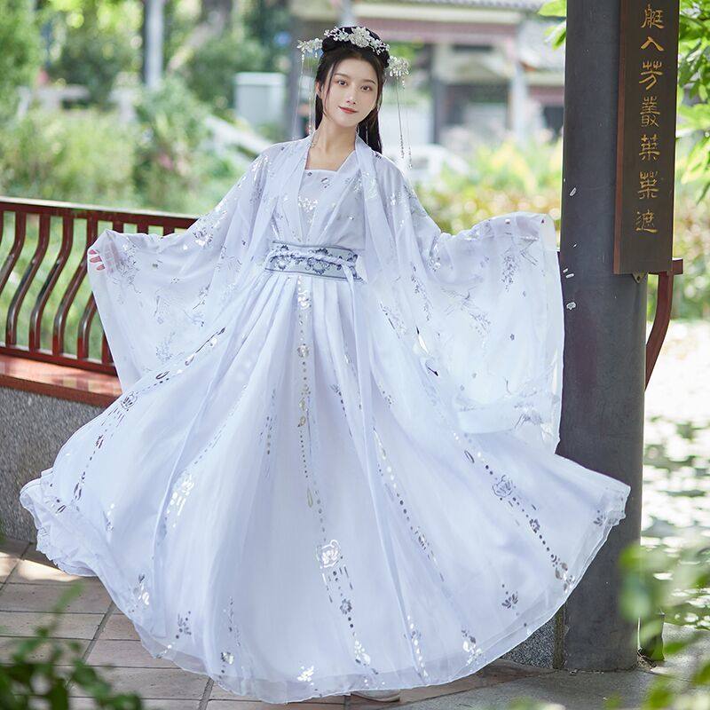 红云鹤女齐腰襦裙超仙女学生日常汉服广袖古风飘逸中国风四季套装