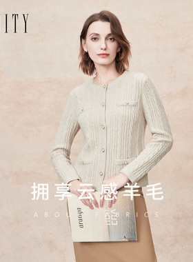 【商场同款】FINITY菲妮迪26新款羊毛衫简约小香风时尚针织上衣女