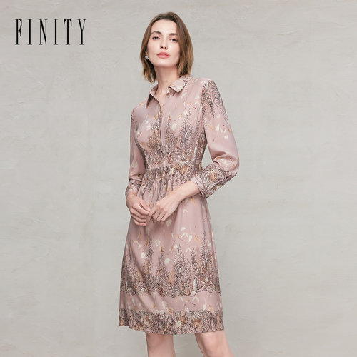 FINITY菲妮迪桑蚕丝连衣裙