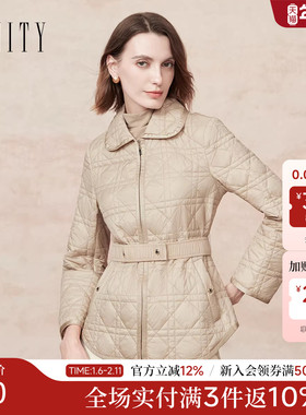 FINITY菲妮迪棉服棉袄2025年冬季新款简约系带气质百搭保暖外套女