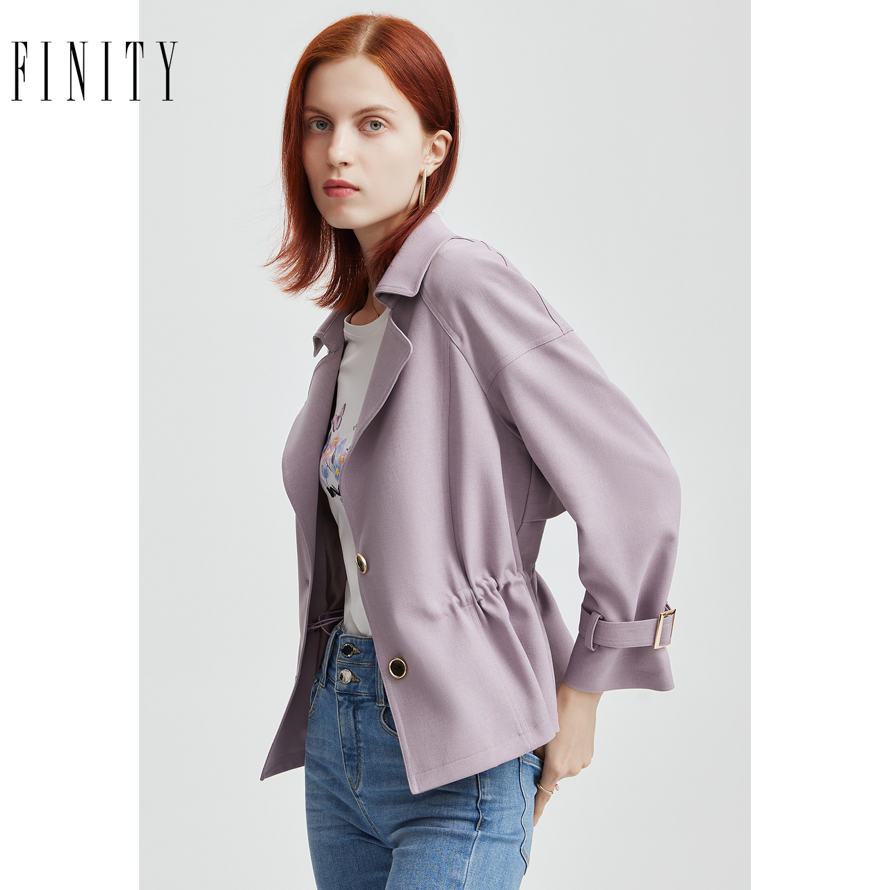 FINITY短款时尚显瘦风衣