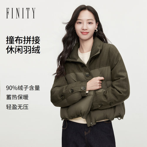 FINITY菲妮迪90%鸭绒羽绒服2026冬季新款质感显瘦保暖外套上衣女