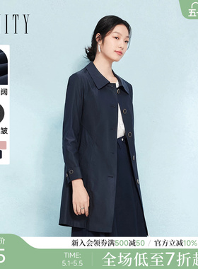 FINITY菲妮迪中长款风衣2026春季新款通勤气质流行收腰版型外套女
