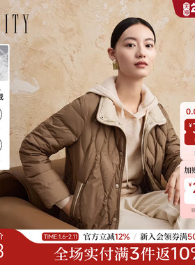 FINITY菲妮迪90白鹅绒羽绒服2025冬季新款立领一手长保暖外套女