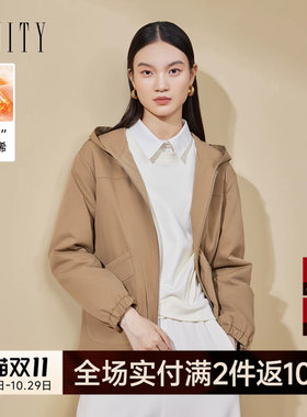菲妮迪连帽石墨烯发热棉衣棉服