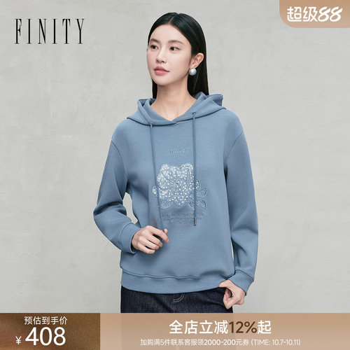FINITY菲妮迪连帽卫衣套头上衣
