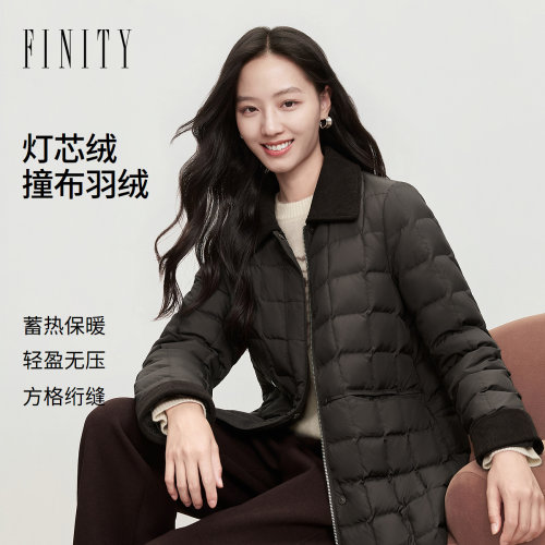 FINITY菲妮迪90%鸭绒羽绒服2026冬季新款质感显瘦保暖外套上衣女
