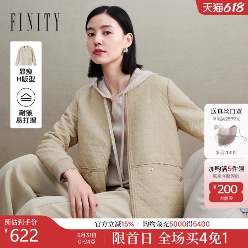 FINITY休闲短外套千鸟格棒球服
