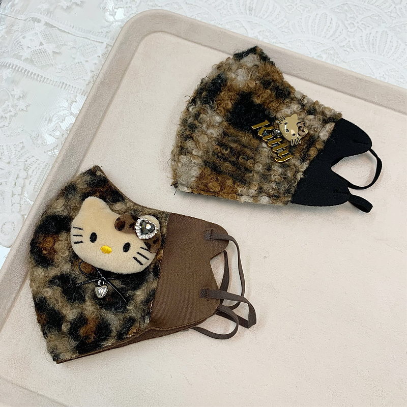 秋冬羊羔毛绒加大加厚加绒高颜值防寒保暖口罩立体护眼角防冻面罩