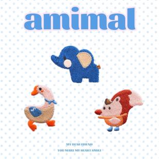 卡通小象衣服补丁贴自粘免缝儿童羽绒服裤装饰修补图案贴刺绣布贴