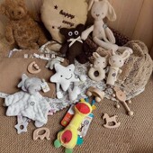 2026ins新生婴儿满月百天宝宝在家拍照生日道具背景布安抚巾玩具