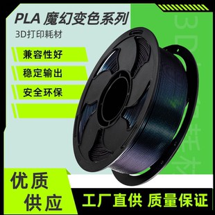 pla耗材3d打印耗材美国进口原料闪变色龙燃烧钛色闪点拓竹适用