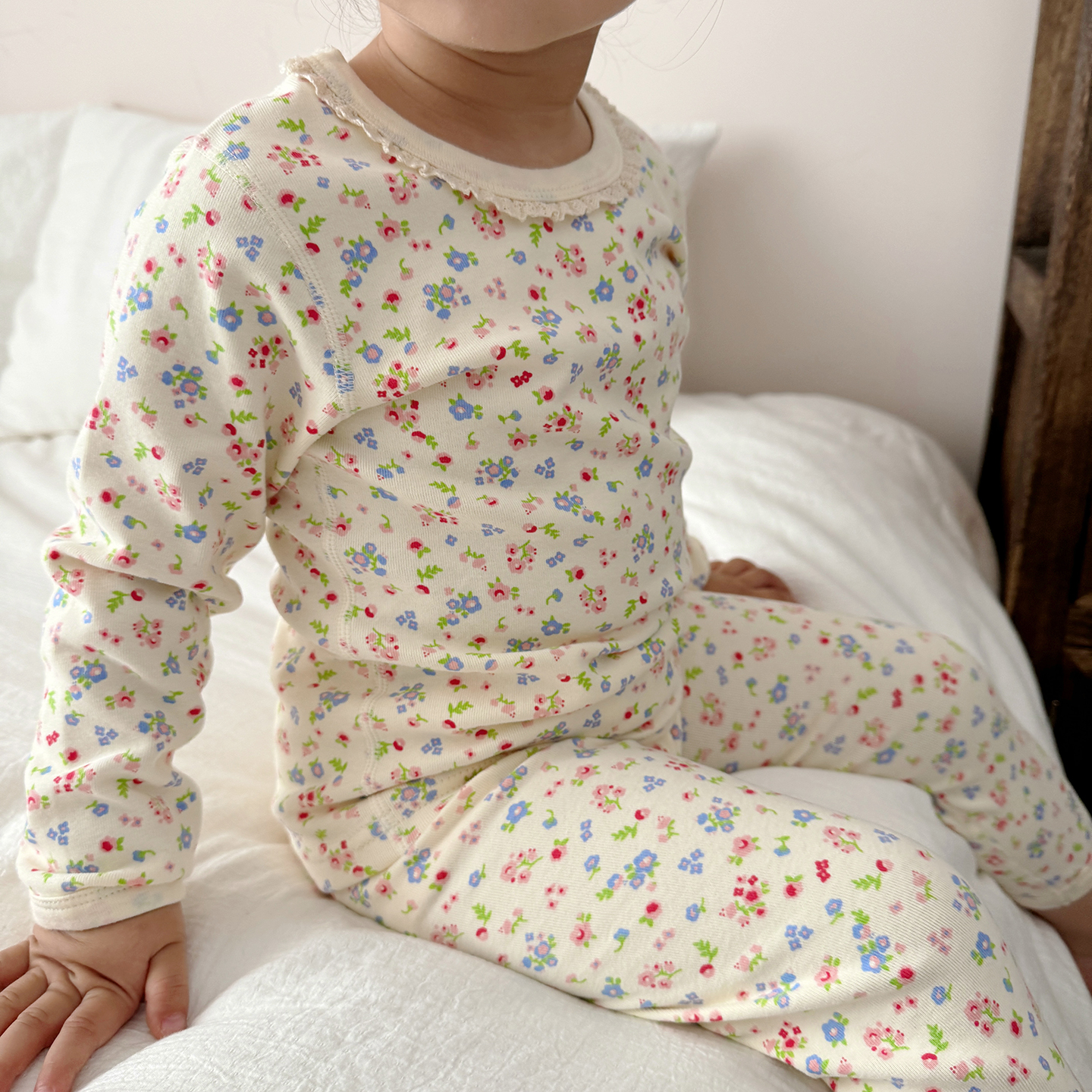 秋冬女宝宝秋衣秋裤套装纯棉秋冬无骨儿童内衣家居服睡衣厚保暖