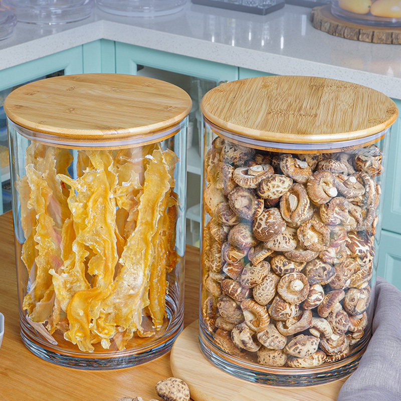 亚克力陈皮鱼胶储存罐大号透明展示瓶商用大口径名贵中药材茶叶罐