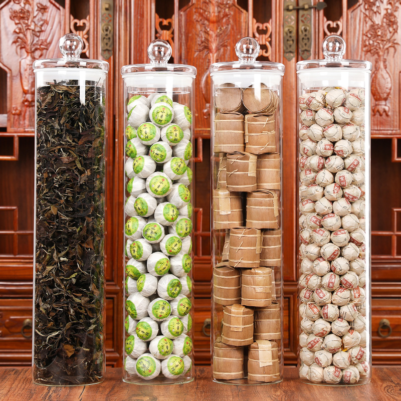 大口玻璃密封罐食品级花胶陈皮专用储存罐商用透明茶叶展示瓶容器