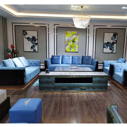 意式风轻奢大户型全屋真皮沙发