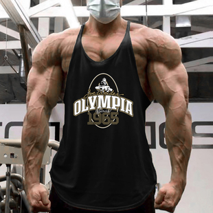 Fitness vest man Olympiad vest summer pure cotton健身背心男