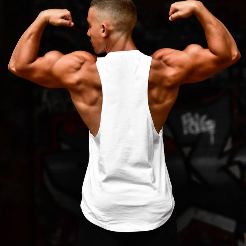 肌肉男纯棉训练服男士无袖健身背心宽松吸汗健美运动背心打底衫