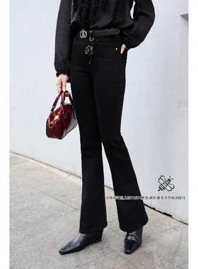 FMF正品2025新款女装S Jayova秋冬20815磨毛保暖显瘦喇叭裤